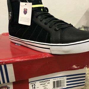 NWB K Swiss SHOE Hwd Mid Vnz Black/Optical HITOP